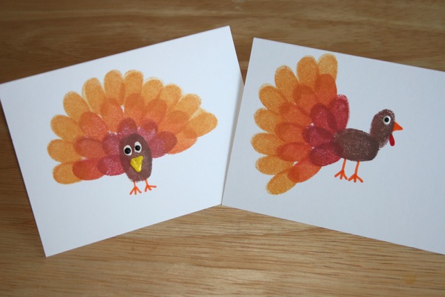 Fingerprint Turkey Cards